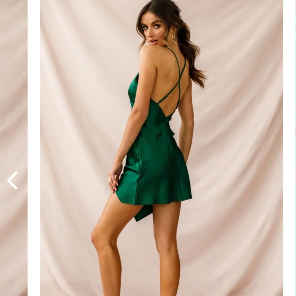 Holiday Dress! Hey Girl Cowl Neck Wrap Front Dress (Forest Green) Selfie Leslie - Picture 2 of 3